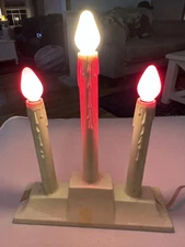 Vintage Gem 3 Light Candolier Electric Window Candles Works 