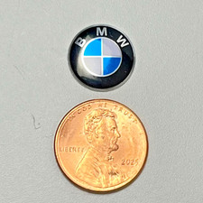 1x For Bmw 14mm Logo Key Fob Sticker Emblem Replacement Aluminum Metallic 1pcs
