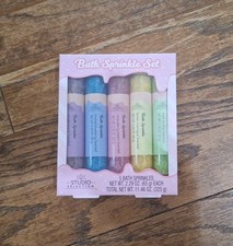 Bath Sprinkle Set Studio Selection Salts- 5 Colors/ Scents -total 11.46 Oz NEW