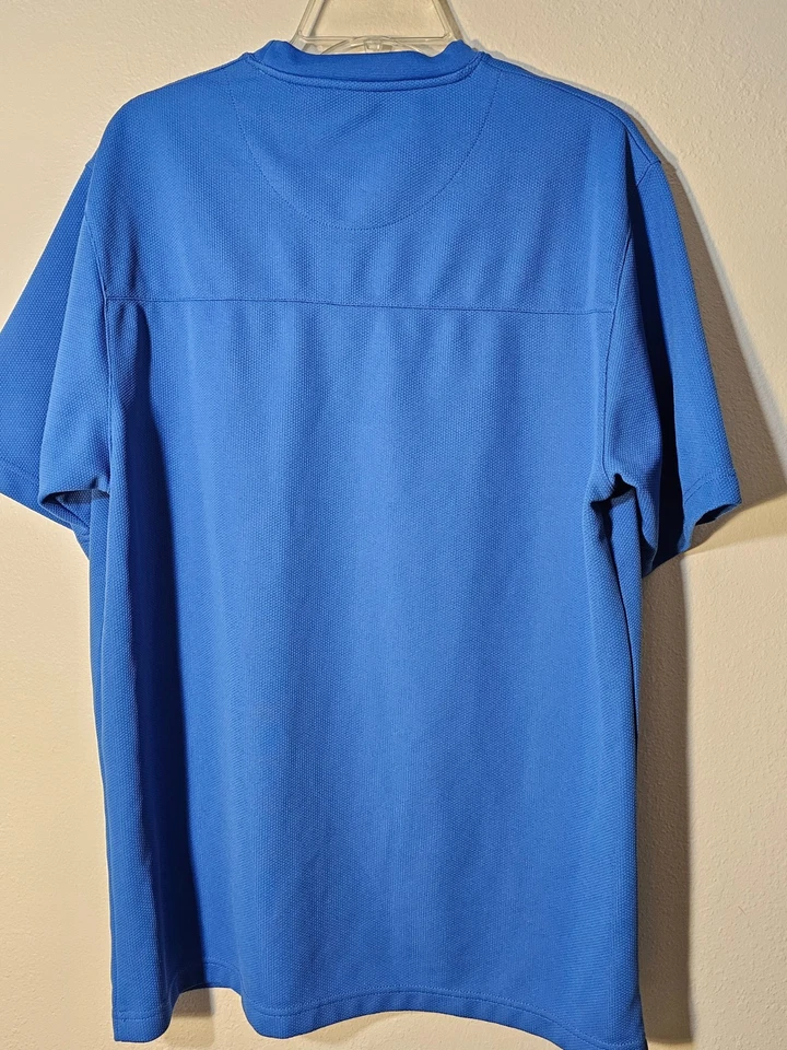 Camiseta Grand Slam Golf Para Hombres Azul Transpirable Ropa Activa Elastizada Manga Corta L Foto 4 de 4