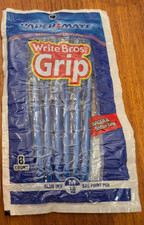 Paper Mate Write Bros Blue Ballpoint Pens 8 Count Med 1.0mm Vintage 2004