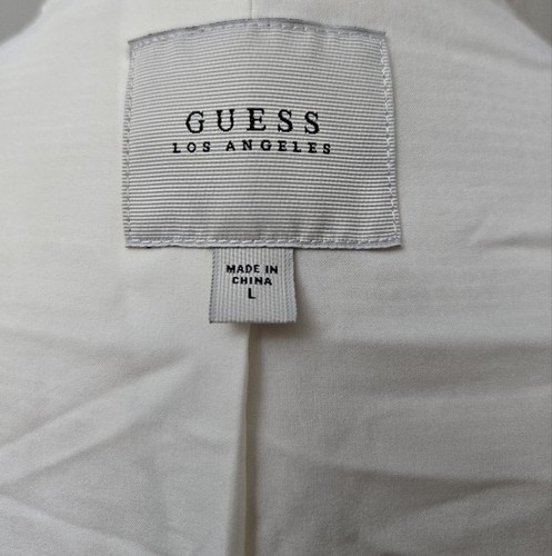 Guess Los Angeles Jacket Fringe Shaggy Chevron Ivory Runway NWT Womens Large - Picture 10 of 16