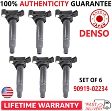 x6 OEM DENSO Ignition Coils For 1999-2010 Toyota & Lexus 3.0L 3.3L, 90919-02234