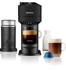 Image of Nespresso Vertuo Next Coffee Machine with Aeroccino Milk Frother, Matte Black
