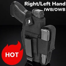 Tactical Concealed Carry IWB OWB Gun Holster Pistol Holster with Magazine Slot