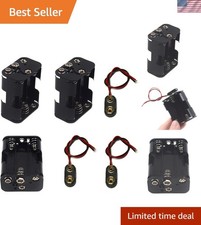 6 AA Battery Holder  3 Snap Connectors - Two Layer Design for Space Efficiency