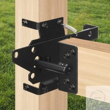Self Locking Gate Latch for Wooden Fence, Heavy Duty Post Mount Automatic Gate