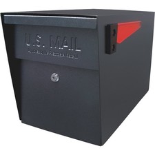 Mail Boss Black Steel Locking Security Post M...