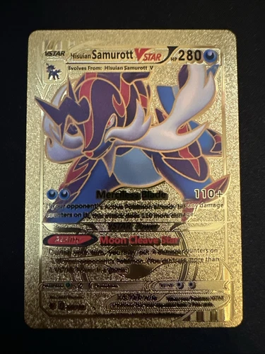 Pokémon Hisuian Samurott Vstar 209/189 Gold Foil Fan Art