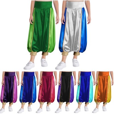 Jungen Arabische Prinz Hose – Loose Fit Haremshose, 100% Polyester, Für Tanz & Kostüm