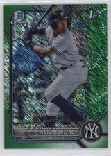 2022 Bowman Chrome Prospects Green Shimmer Refractor 13/99 Fidel Montero 00gy