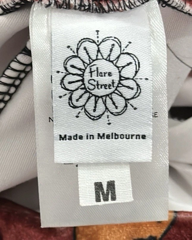 Flare Street Red/Orange 2018 Hippy Moon Wide leg Leggings Size Medium - Image 4 of 4