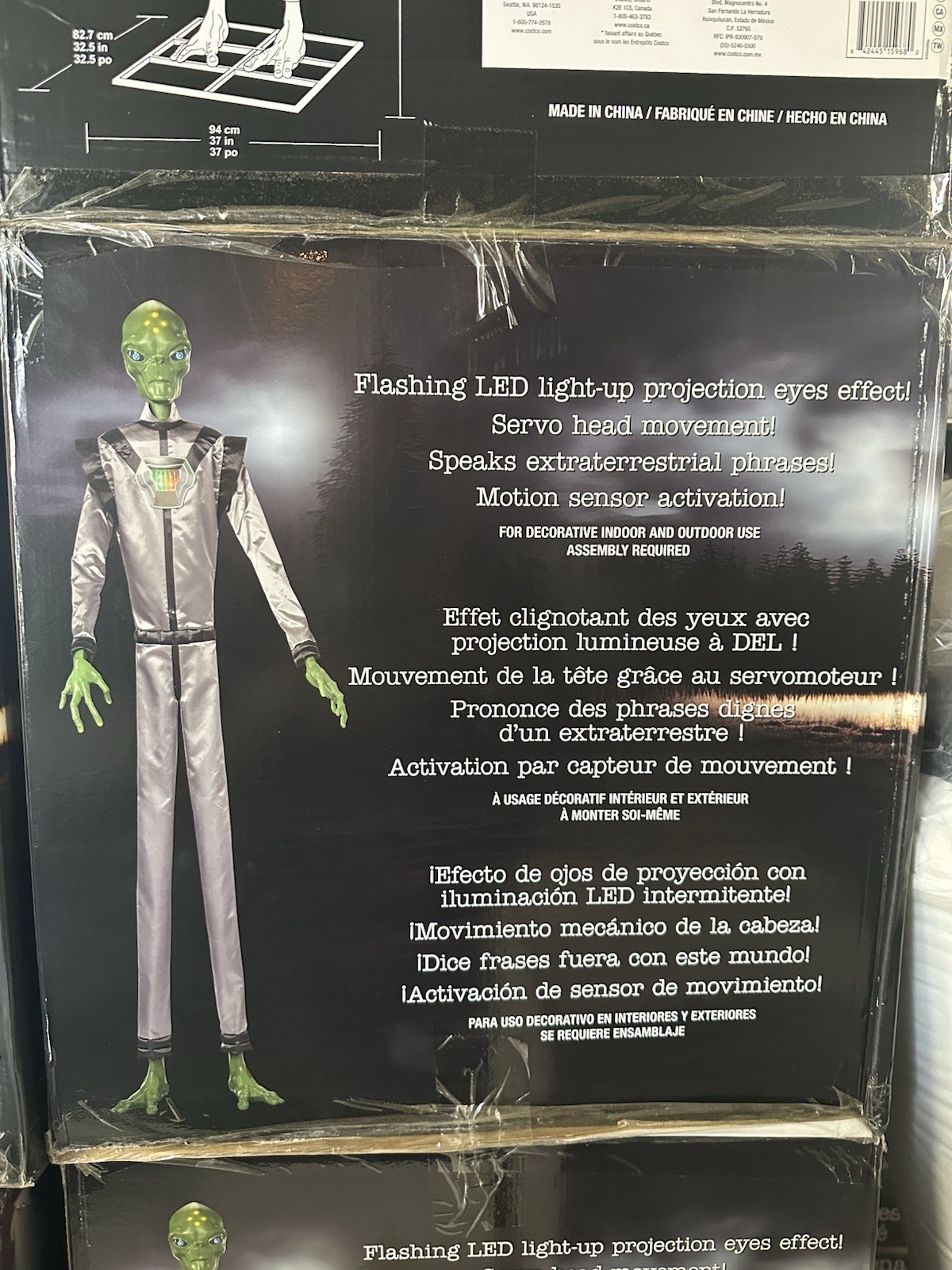 Halloween 10 ft. Tall Animated Alien With Lights And Sounds New Sealed