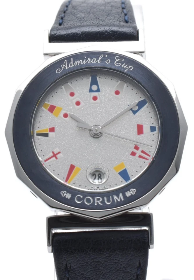 Reloj para mujer CORUM Admirals Cup 39.610.30V50B plata fecha cuarzo N COMO NUEVO JAPÓN Foto 4 de 4