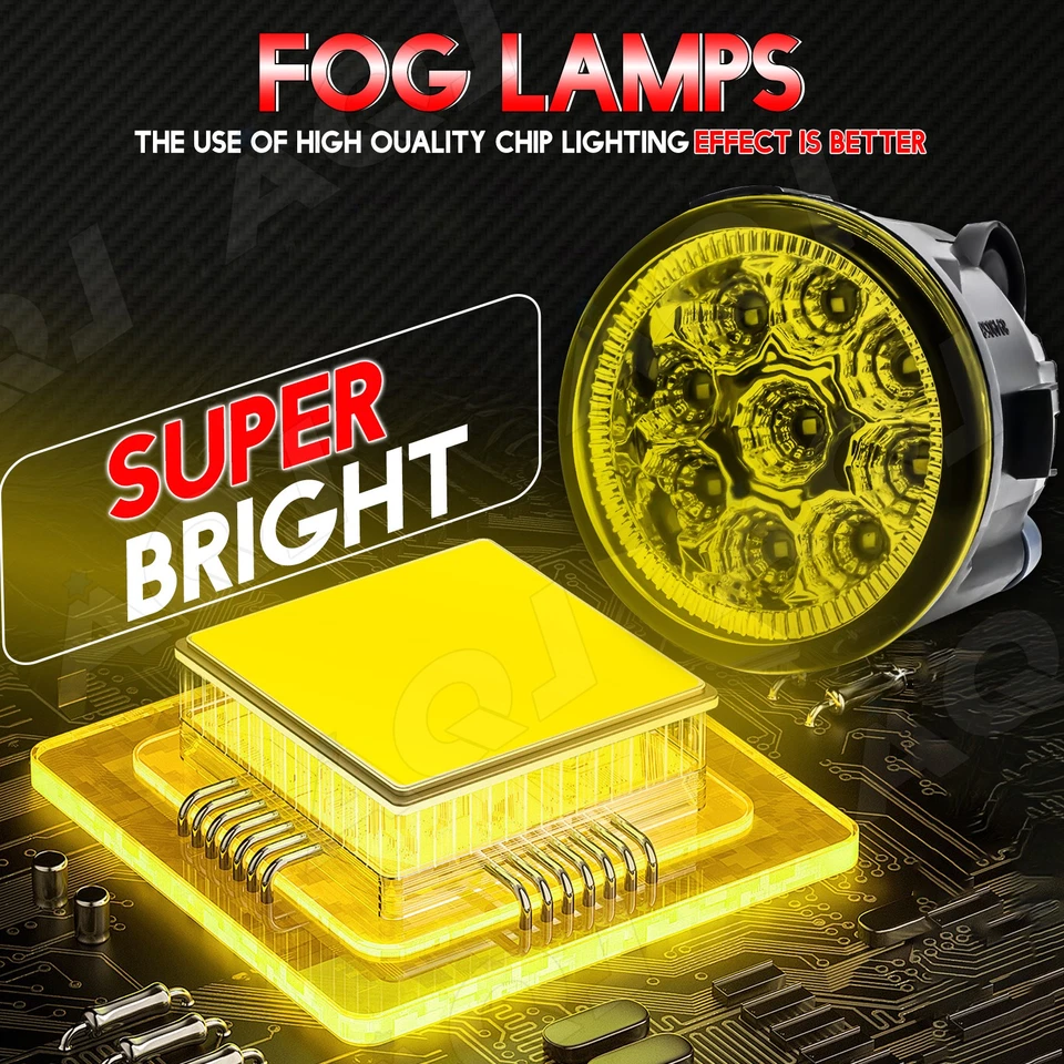 Pair Bumper LED Fogs Driving Lamps yellow For Nissan Versa 2007-2011 Foto 3 de 4