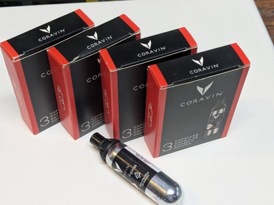 #ad Coravin 1000 Argon Gas Capsules 12 total in 4 packs of 3 $52.99