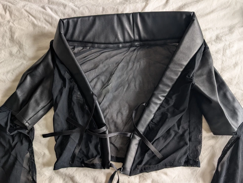 Cyberesque Kimono Corset Collar Set Gothic Cyber Geisha Halloween Costume - Image 4 of 4