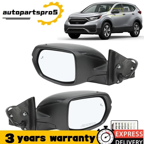 Power Mirror Set Heated Signal Light Blind Spot PaintableFor 17-22 Honda CR-V