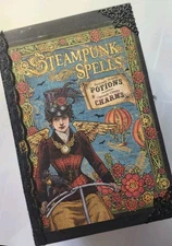"STEAMPUNK SPELLS" Handmade Junk Journal Grimoire Spellbook W/Graphic 45  Paper