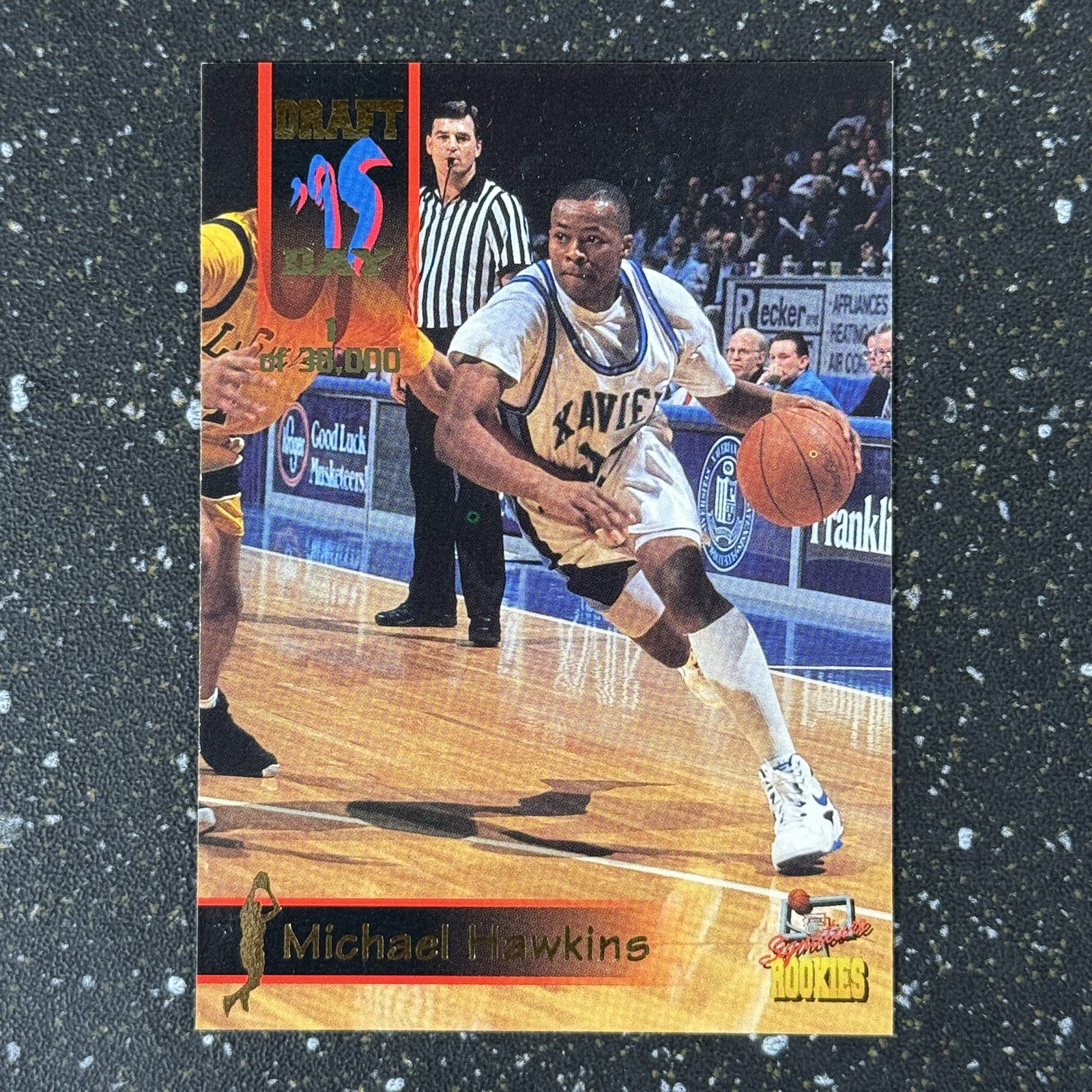Michael Hawkins CBA RC 1995 Signature Rookies Draft Day #39 Xavier Musketeers