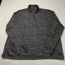 Cutter and Buck Golf Jacket Mens 3XL XXXL Gray Digital Camo 1/4 Zip Performance