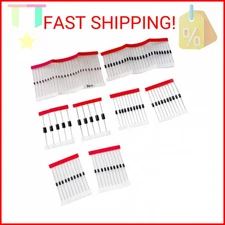 HiLetgo 100pcs Schottky Diode Assorted Kit 100pcs 8 Values 1N4148 1N4007 1N5819 