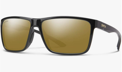 NEW Smith Riptide Sunglasses-Black Gloss-Chromapop Polarized Bronze Mirror Lens
