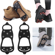 Ice Snow Anti Slip Spikes Grips Grippers Crampons Cleats For Hike Shoes Boot L