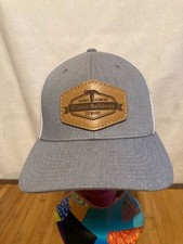 Classic Buildings Carpentry Leather Patch Hat Richardson Gray White