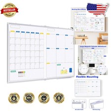 48x36 Magnetic Dry Erase Calendar Board Large Monthly Weekly Wall Mount Office