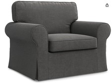 Repuesto Funda Silla Compatible IKEA Ektorp Sillón Slipcover Gris Oscuro