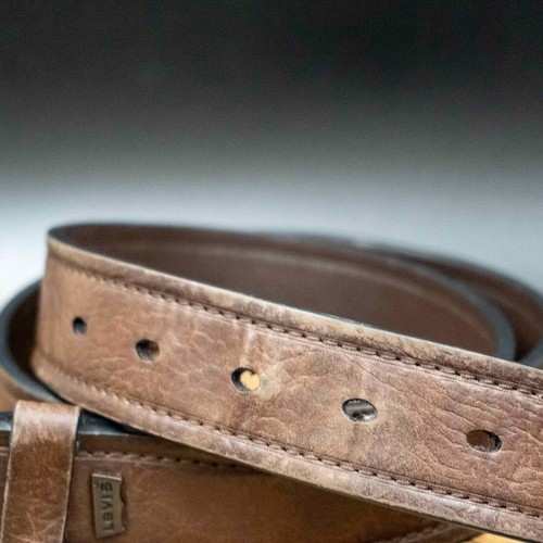 Levis Mens Belt Vintage Belt Synthetic Leather Jeans Belt Brown Size 34 - Picture 9 of 9