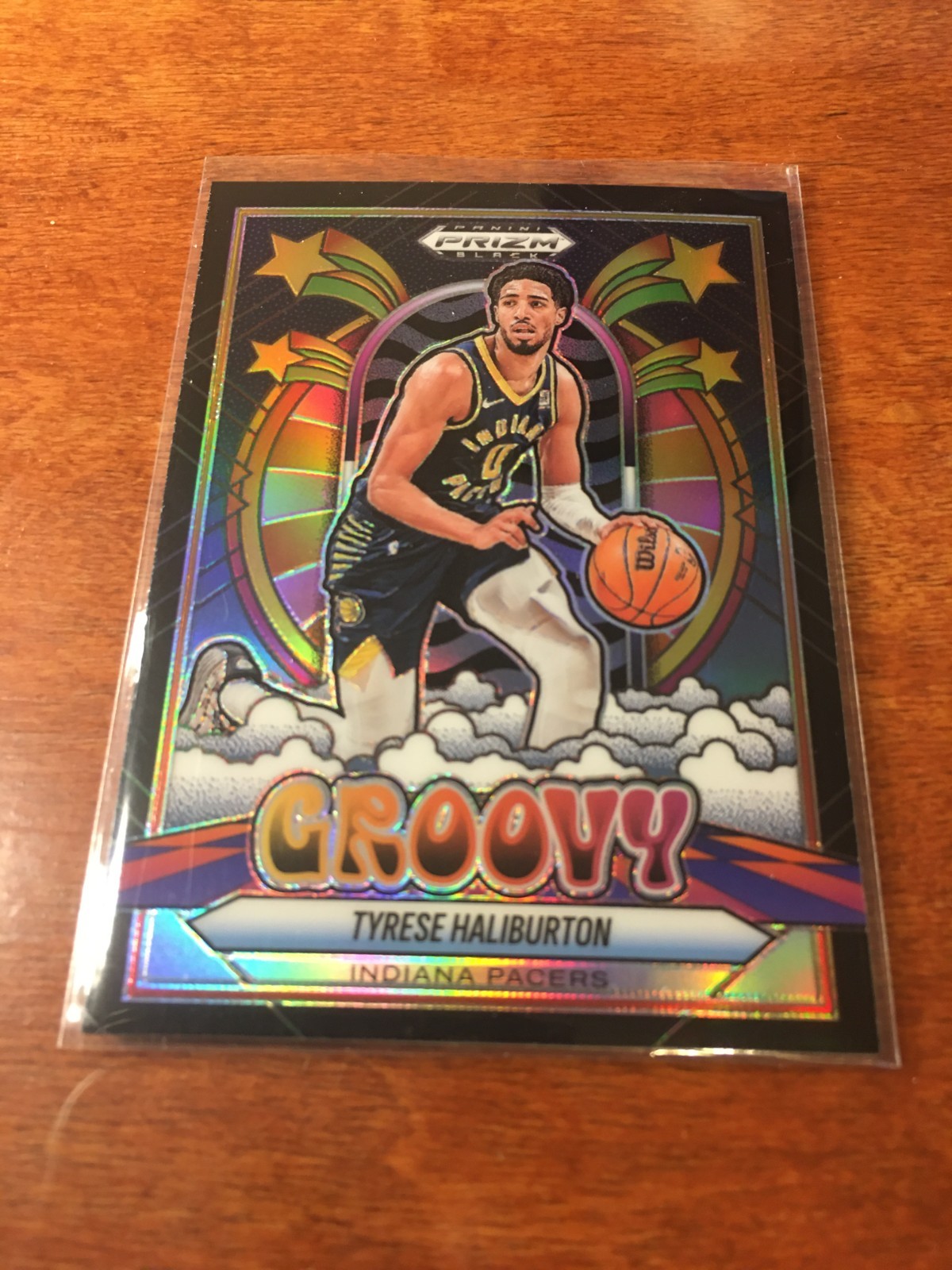 2024-25 Panini Prizm Black Tyrese Haliburton #20 Groovy SSP Pacers