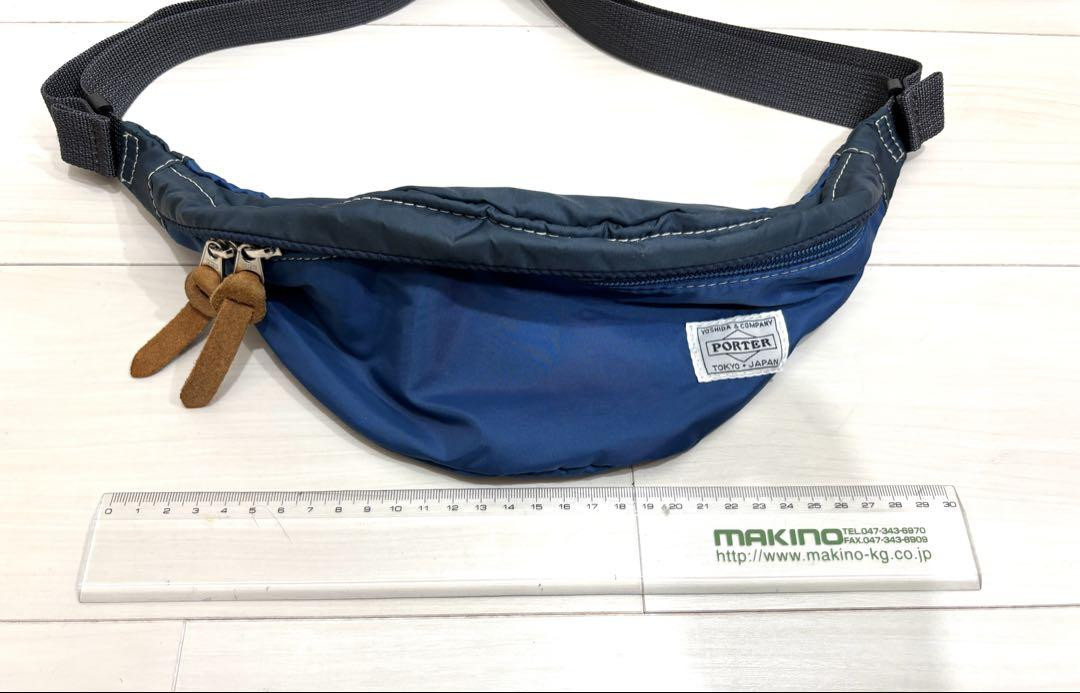 バッグ POTER WAIST BAG Porter & Yoshida Tanker Waist Bag - Iron Blue - 622-78723