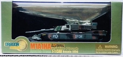 1:72 scale die cast Dragon Armor M1A1HA Abrams w/mine plough Bosnia 1996