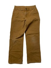 Carhartt Carpenter Pants Boys Size 12 Brown Canvas 26x26