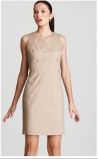 NEW Calvin Klein Sz 4 Studded Sheath Business Casual Dress Sleeveless MSRP 119
