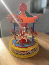 Vintage 1991 Redbox Musical Wind Up Horse Carousel Merry Go Round 