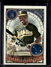 2019 Topps Allen & Ginter Rickey Henderson Baseball Star Signs #BSS-23 Athletics