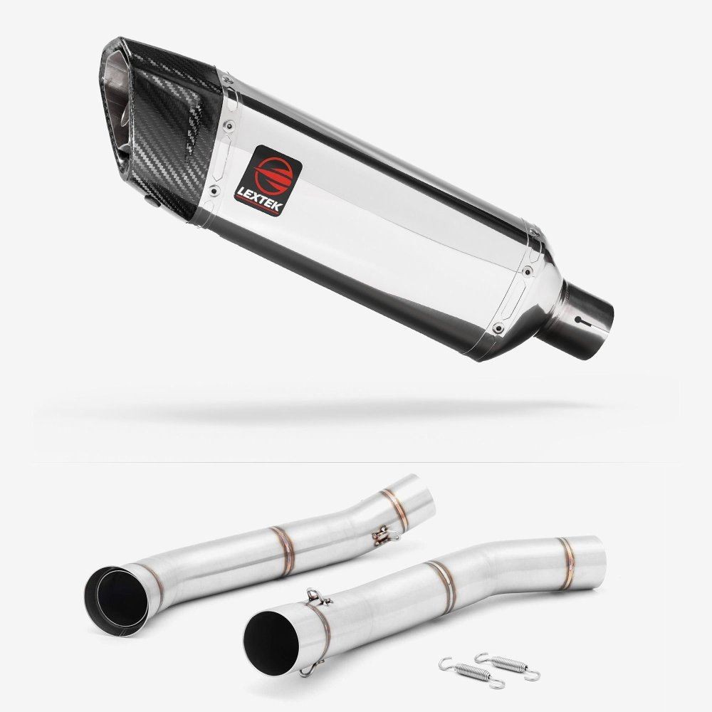 Lextek SP4 Polished Stainless Steel Exhaust 300mm for KTM 690 Duke (12-15)