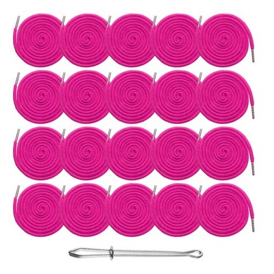 20pcs Drawstring Cords 51'' Replacement Drawstring with Threader, Rose Red