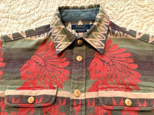 Polo Ralph Lauren Sportsman Patchwork Western Chief Southwestern Aztec Shirt S