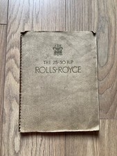Rolls Royce 25-30 HP Sales Brochure- vintage, collectible