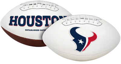 Houston Texans Rawlings Jarden Sports NFL Team Signature Autograph White Panel F