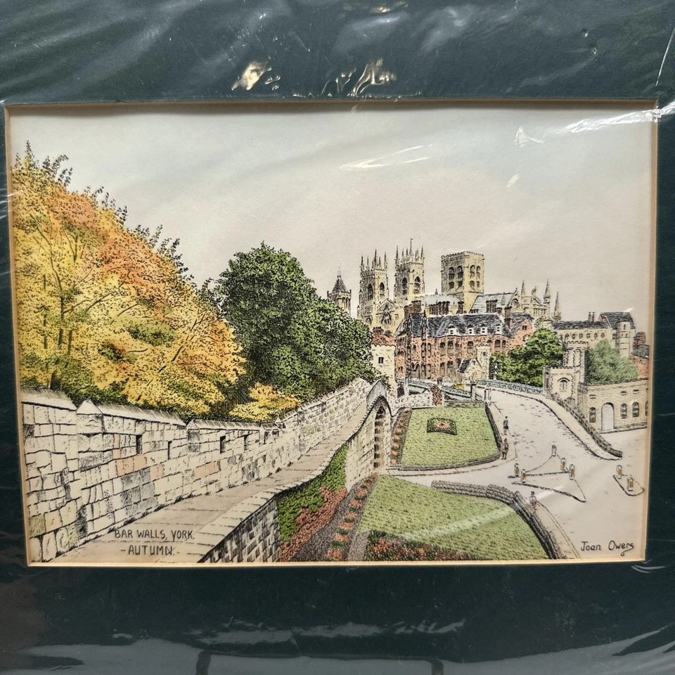 1983 "Autumn Bar Walls" York, Inglaterra: Joan Owers, mate, marco de madera vidrio Foto 2 de 4