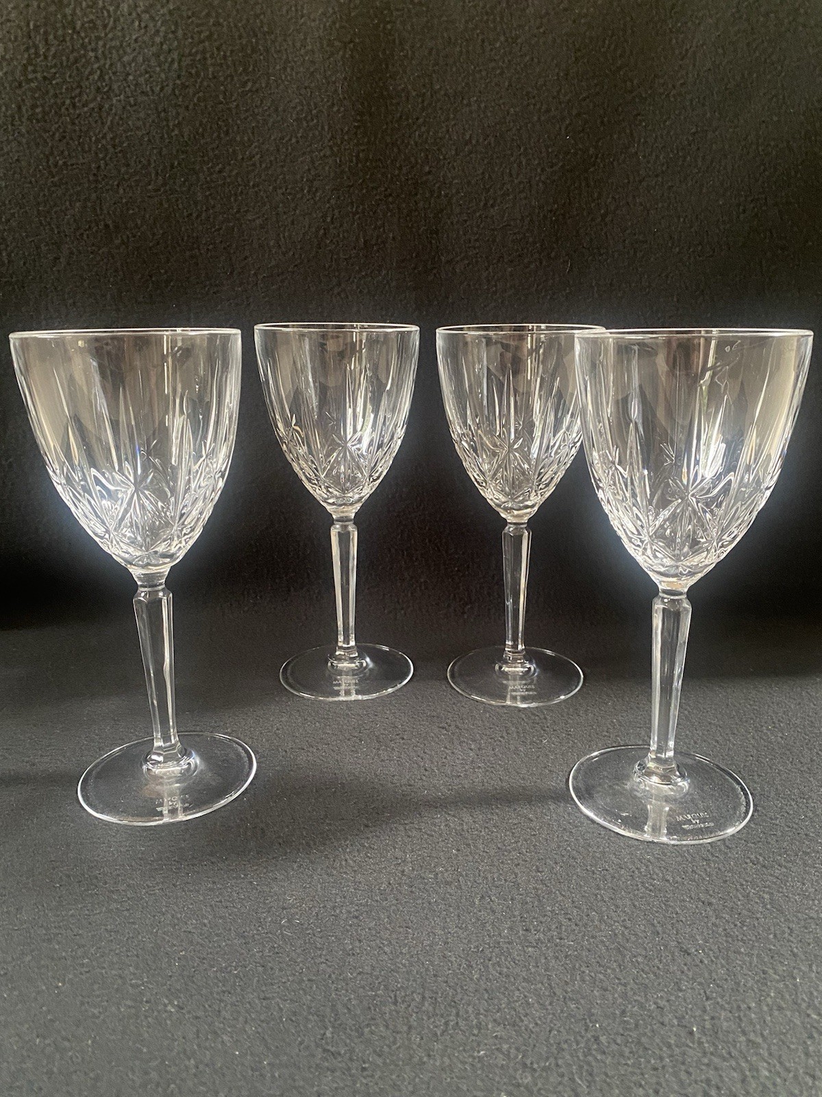 Marquis by Waterford 8.25-inch Sparkle Pattern Crystal Wine Goblets Set of 4