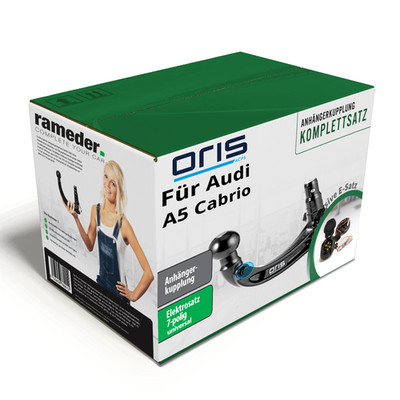 Oris Anhängerkupplung abnehmbar & 7poliger E-Satz für Audi A5 Cabrio 09- TOP