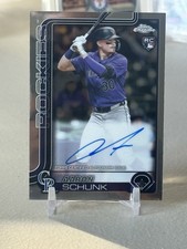 2025 Topps Chrome - Rookie Auto Aaron Schunk #RA-AS (AU RC) Colorado Rockies
