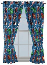Marvel Avengers Fighting Team 63" Inch Drapes - Beautiful Room D cor Easy S...