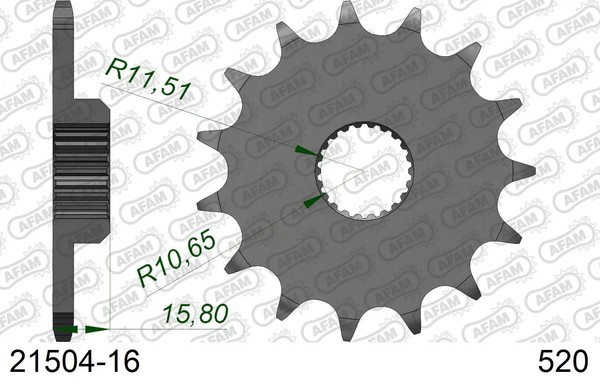Ritzel Antriebsritzel 16-ZäHne 520-Teilung FüR Yamaha Xt 600 Eh Bj. 1990-2003-image